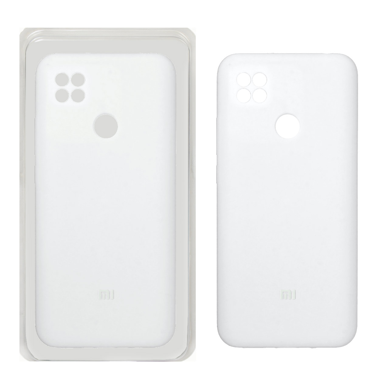 قاب سیلیکونی پاک کنی محافظ لنزدار اورجینال Xiaomi Redmi 10A / Redmi 9C / Poco C31 - سفید (پک اصلی)